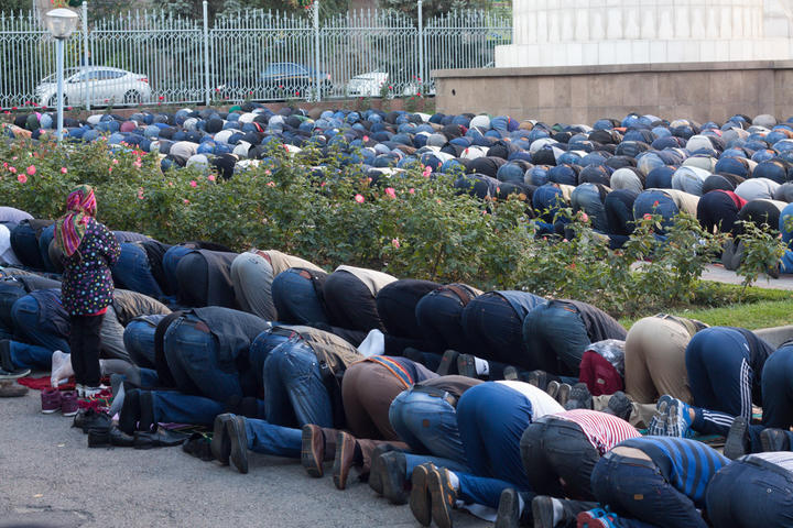 Lone woman at Mosque