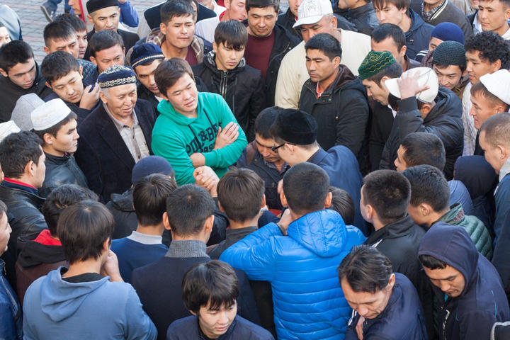 Kazakhs Arm Wrestling